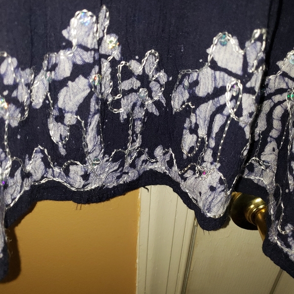 Navy Floral Skirt - Picture 6 of 8